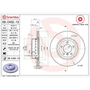 Brembo 2 x Aluminium Front Brake Disc Hub Brake Discs 09.C402.13