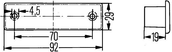 Hella 2KA 004 331-061 Licence Plate Light