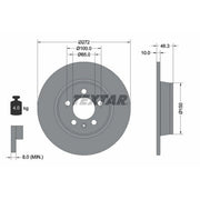 Textar 2 x Solid Rear Brake Discs 92292003