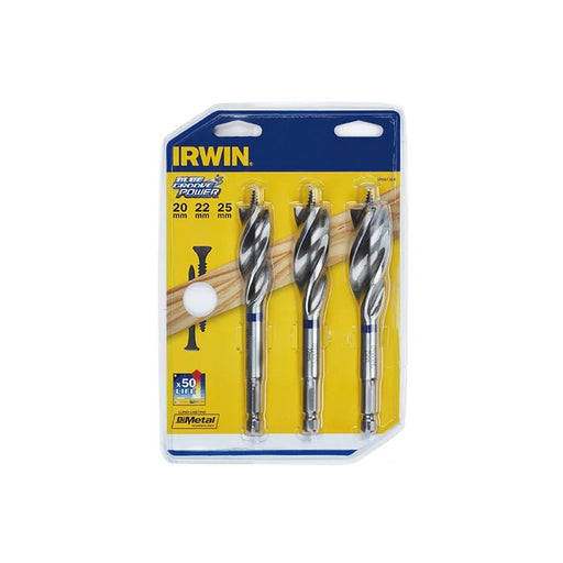 IRWIN® Blue Groove Wood Power Bit Set, 3 Piece - 10507764