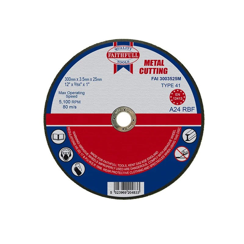 Faithfull Metal Cut Off Disc 300 x 3.5 20-25.4mm