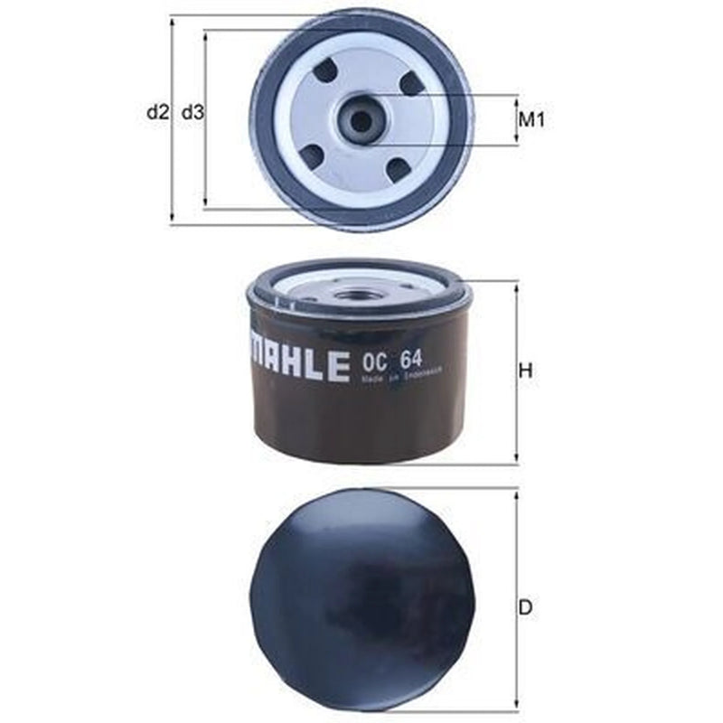 Mahle Engine Oil Filter OC 64