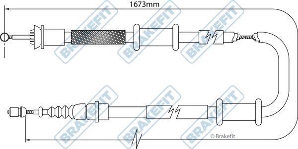 Apec Handbrake Cable Right Rear fits Fiat Punto Hatchback 2012 on 1.3