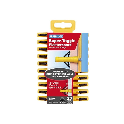 Plasplugs Toggle Plasterboard Fixing Heavy Duty x 20 SSTC554 - SSTC554CC