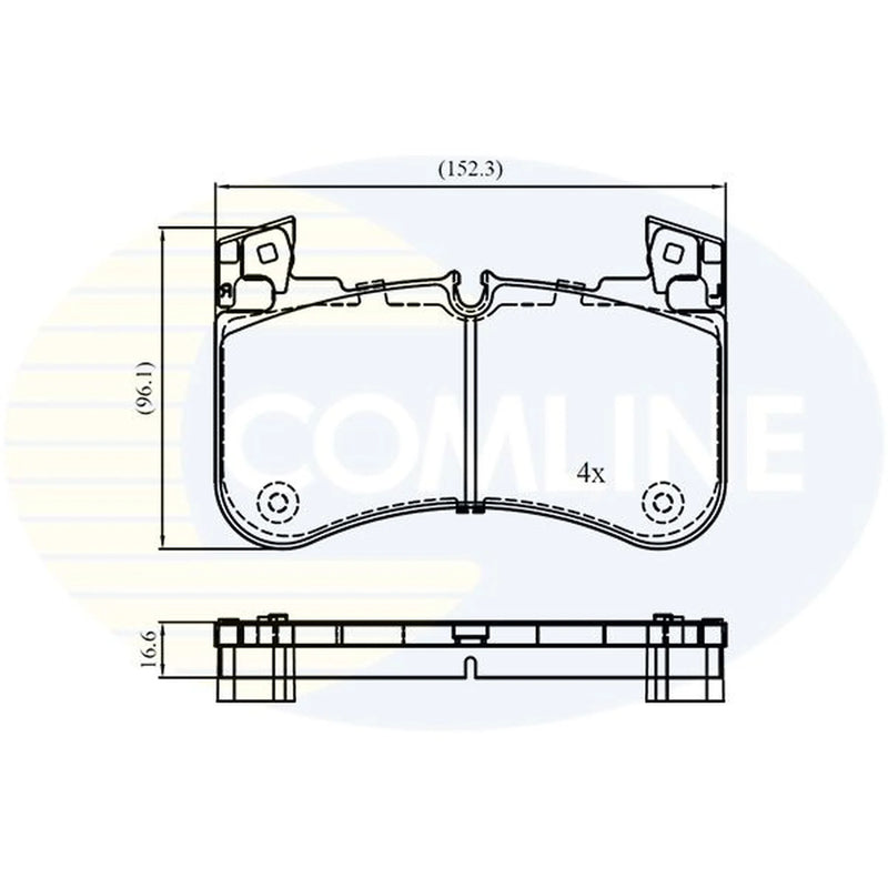 Comline 4 x Front Brake Pad Set CBP02840