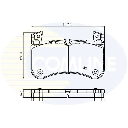 Comline 4 x Front Brake Pad Set CBP02840