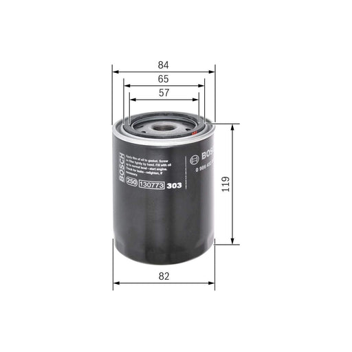 Genuine Bosch Car Oil Filter P2000 Fits Toyota Hilux - 1.8 - 88-97 0986452000 Bosch  - Town Parts