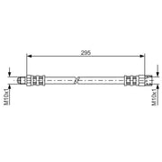 Bosch Brake Hydraulic Hose Line Rear 1 987 481 015