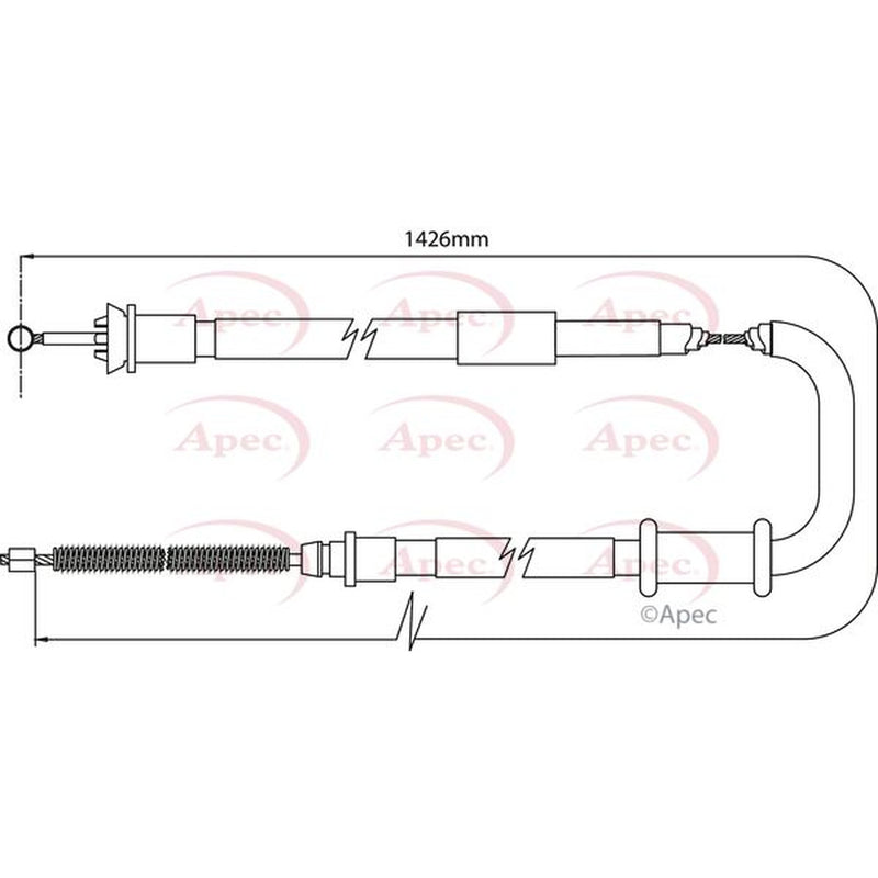 Apec Handbrake Cable Left Rear CAB1094