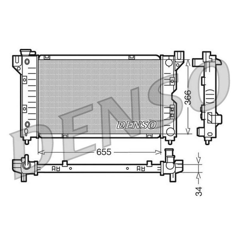 Denso Engine Radiator DRM06010