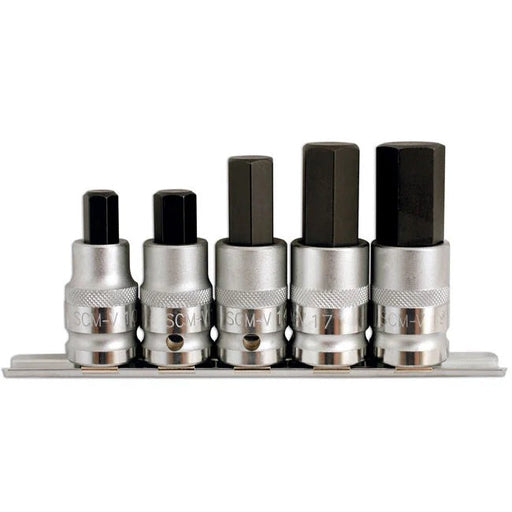 Laser Tools Hex Socket Bit Set 1/2"D 5pc - PL