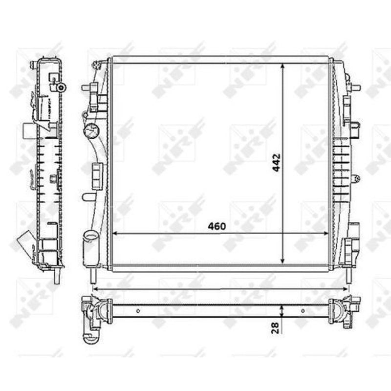 NRF Engine Radiator 53938