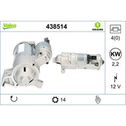 Valeo Starter Motor 12V 2.2kW 14 Teeth 438514