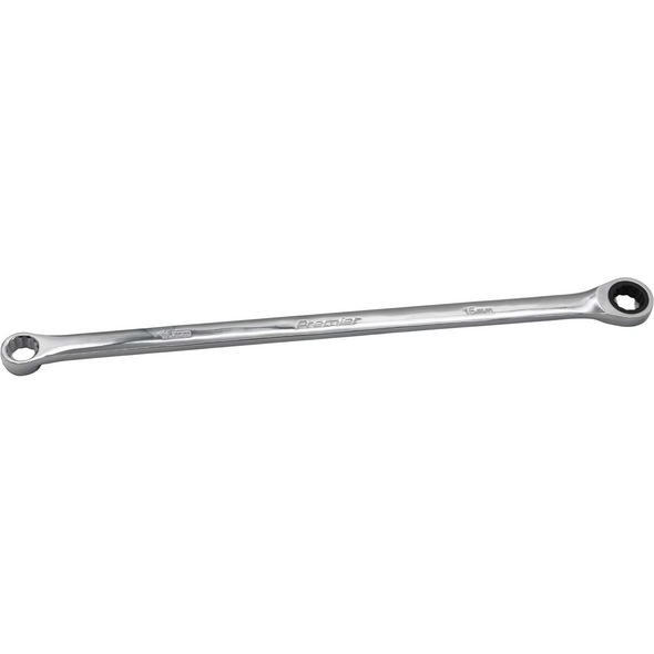 Sealey Extra-Long Double Ring Ratchet/Fixed Spanner 15mm (72T)