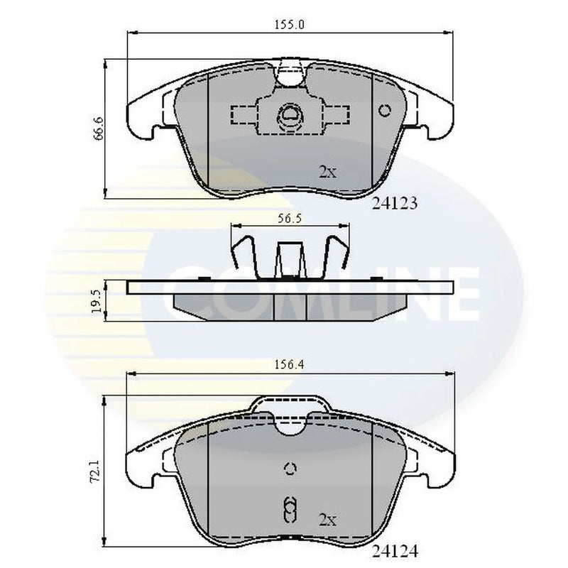 Comline Front Brake Pad Set CBP01591