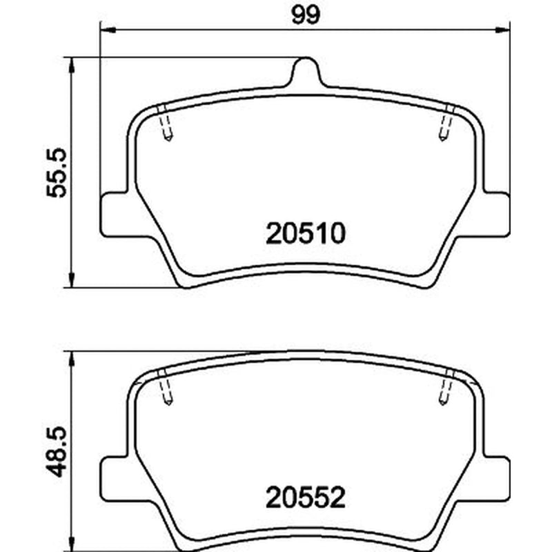 DON Rear Brake Pad Set PCP1748