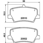 DON Rear Brake Pad Set PCP1748