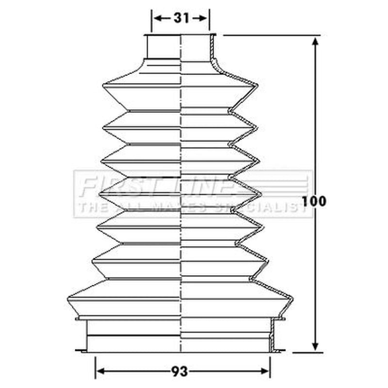 First Line Drive Shaft Bellow Kit Front Left Thermopl FCB6202