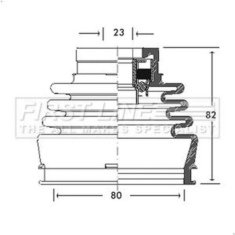 First Line Drive Shaft Bellow Kit Front Left FCB2689