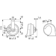 Hella Trumpet Style Car Horn 3FH 011 225-831
