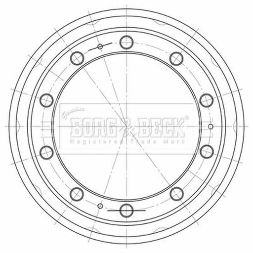 Borg & Beck Brake Drum Assembly Front BBR32528