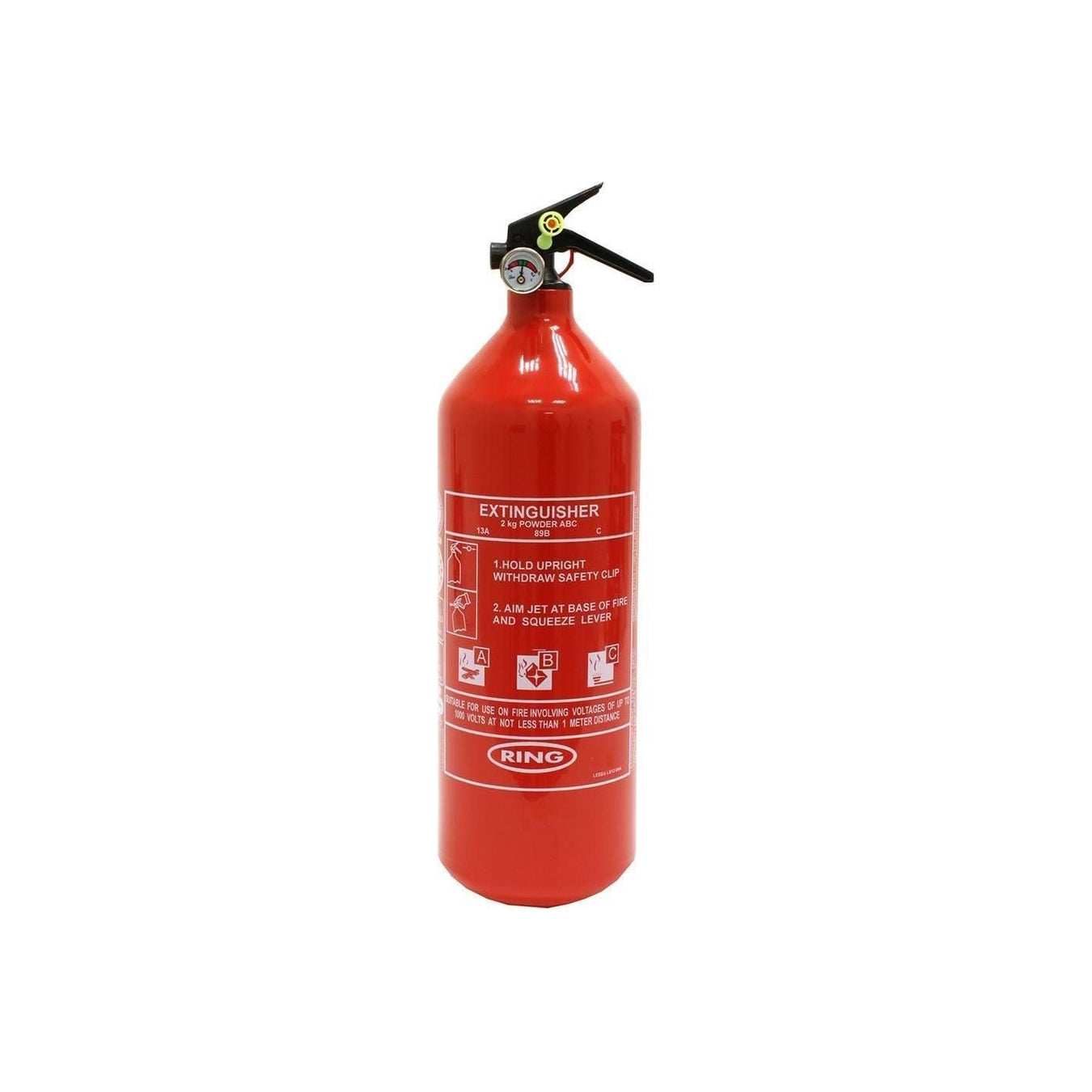 Ring 2Kg ABC Fire Extinguisher with Gauge - RCT1760 Ring  - Town Parts