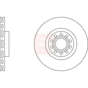 Apec 2 x Vented Front Brake Discs DSK2017