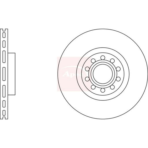 Apec 2 x Vented Front Brake Discs DSK2017