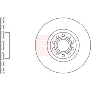 Apec 2 x Vented Front Brake Discs DSK2017