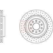 Apec 2 x Perforated/Vented Front Brake Discs DSK3218