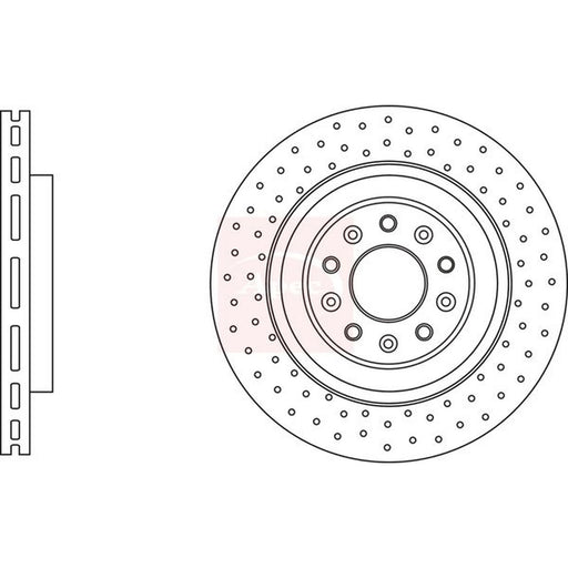 Apec 2 x Perforated/Vented Front Brake Discs DSK3218