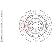 Apec 2 x Perforated/Vented Front Brake Discs DSK3218