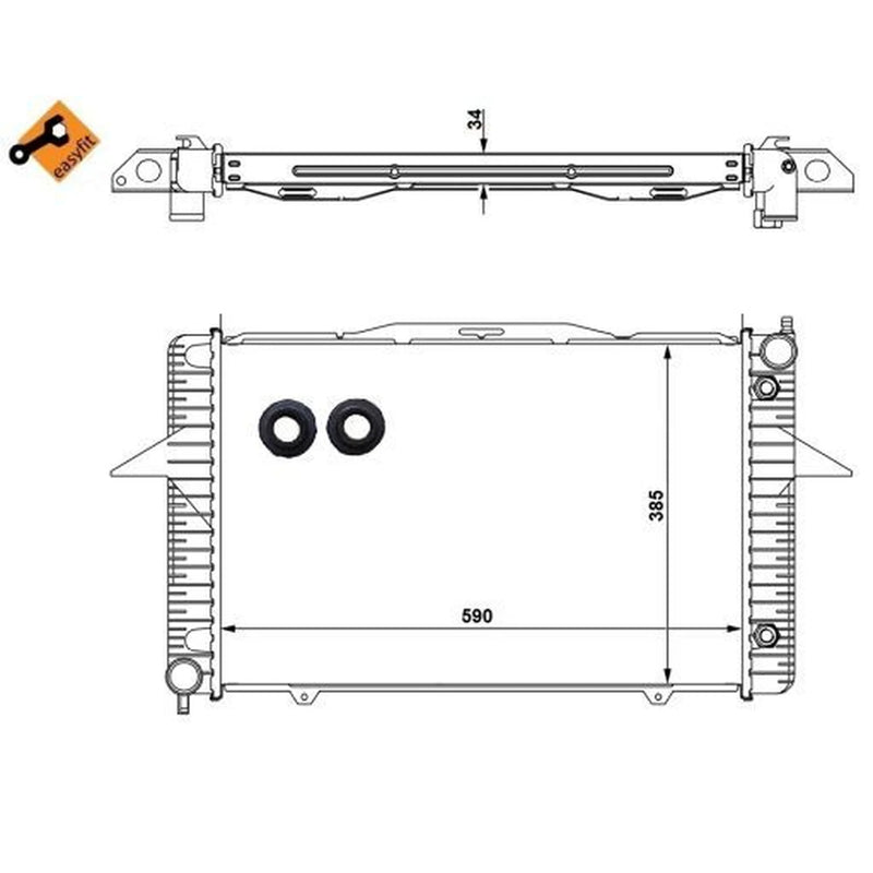 NRF Engine Radiator 58343
