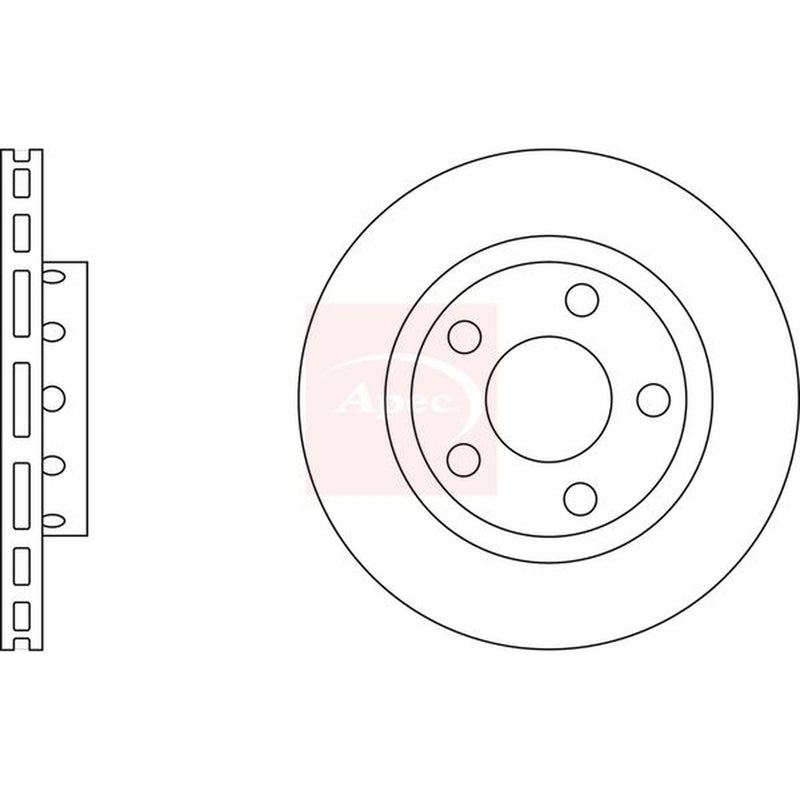 Apec 2 x Vented Rear Brake Discs DSK2293