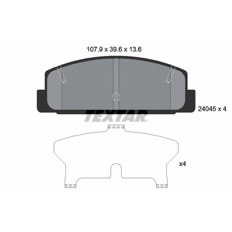 Textar Rear Brake Pad Set 2404501