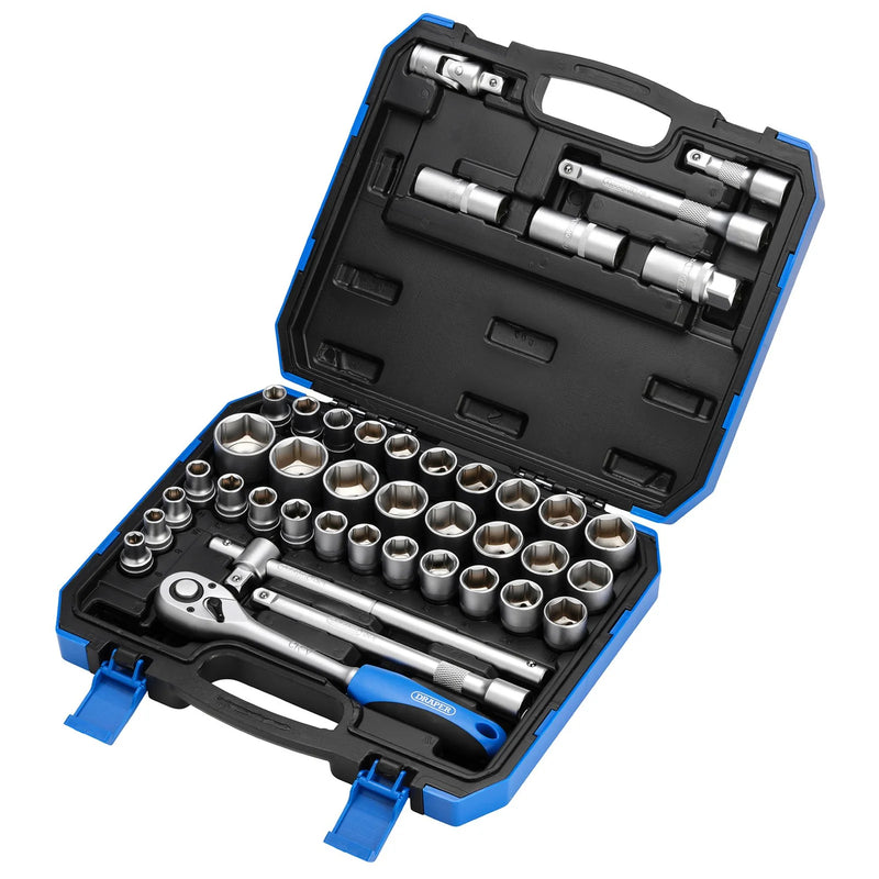 Draper Combined MM/AF Socket Set, 41 Piece, 1/2" Drive