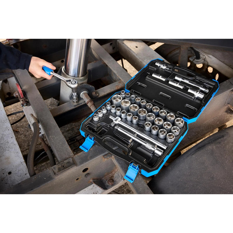 Draper Combined MM/AF Socket Set, 41 Piece, 1/2" Drive
