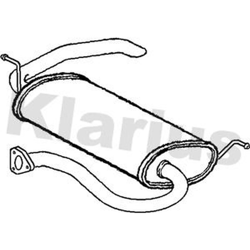 Klarius Box With Tail Pipe Rear CL333T