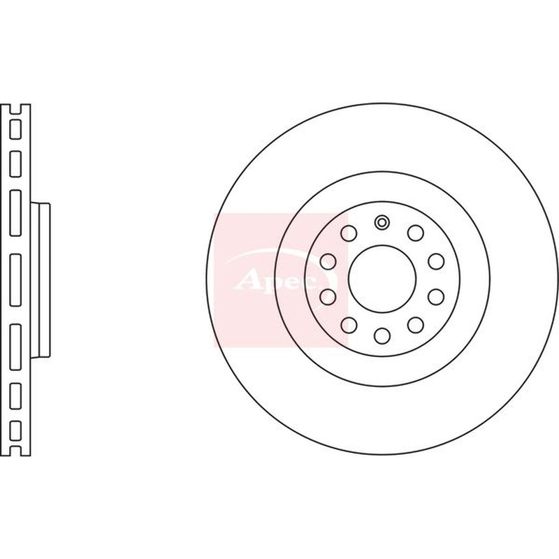 Apec 2 x Vented Front Brake Discs DSK2473