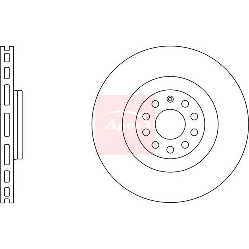 Apec 2 x Vented Front Brake Discs DSK2473
