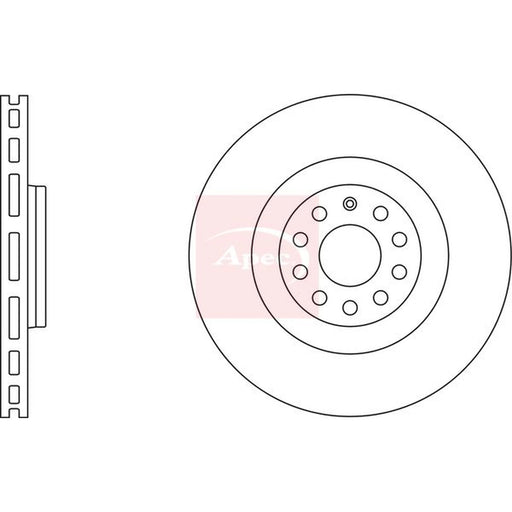Apec 2 x Vented Front Brake Discs DSK2473