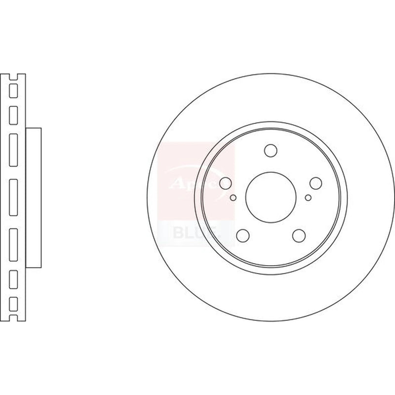 Apec 2 x Vented Front Brake Discs SDK6961