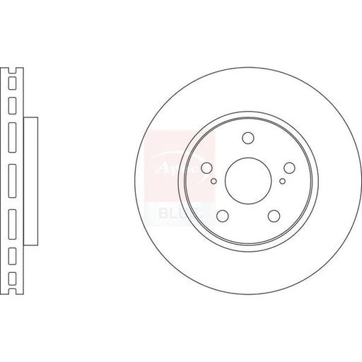 Apec 2 x Vented Front Brake Discs SDK6961