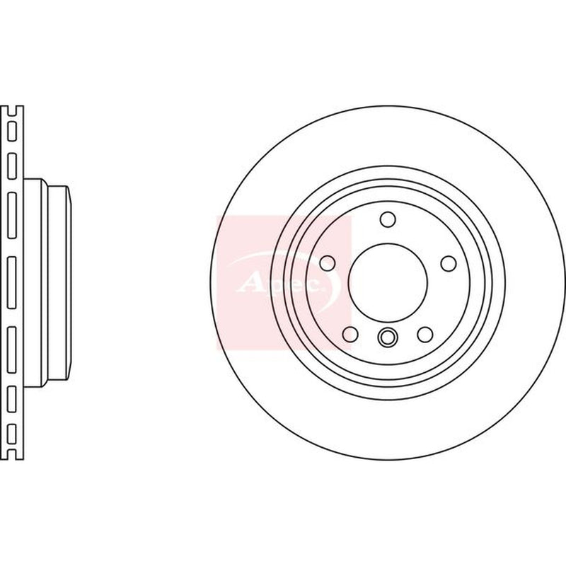 Apec 2 x Vented Rear Brake Discs DSK2407