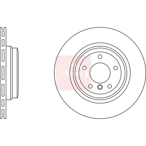 Apec 2 x Vented Rear Brake Discs DSK2407