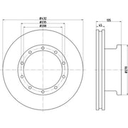 Textar 2 x Internally Vented Brake Discs 93087100 OE 81357006111 81508030028