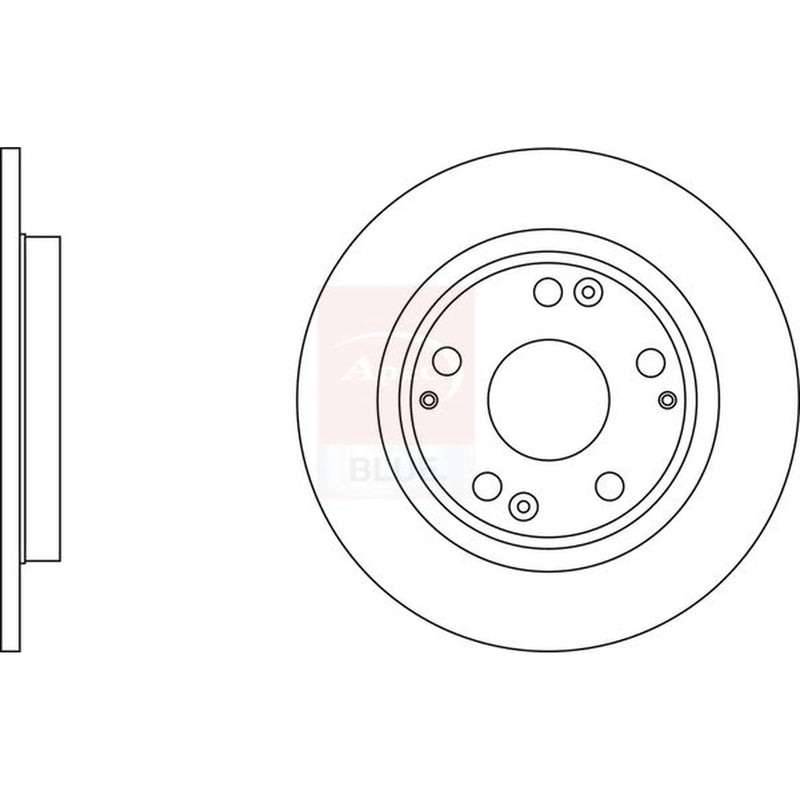 Apec 2 x Solid Rear Brake Discs SDK6728