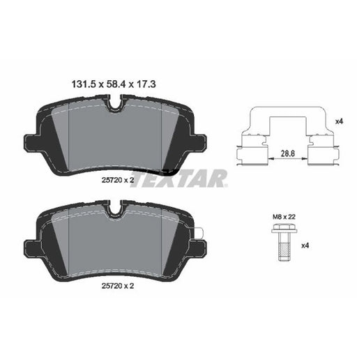 Textar Rear Brake Pad Set 2572001