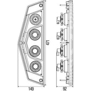 Hella Tail Light / Lamp PY21W Right 2VP 012 570-121