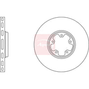 Apec 2 x Vented Front Brake Discs DSK2035